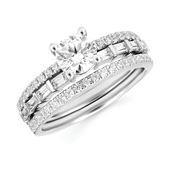 14k White Gold Bridal Set