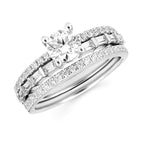 14k White Gold Bridal Set
