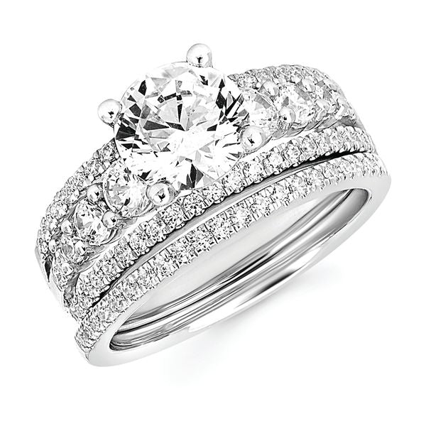 14k White Gold Bridal Set