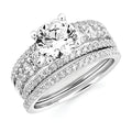 14k White Gold Bridal Set