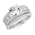 14k White Gold Bridal Set