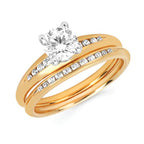 14k Yellow Gold Bridal Set