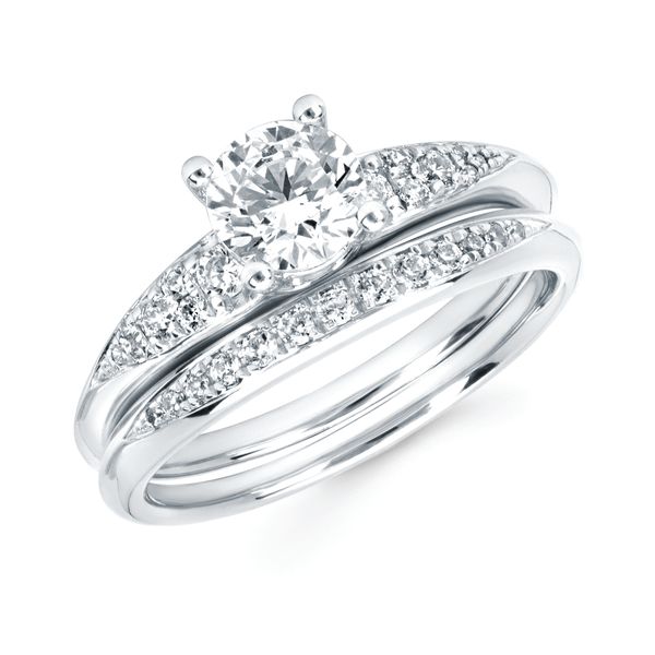 14k White Gold Bridal Set