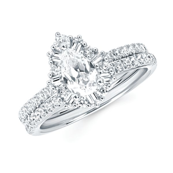 14k White Gold Bridal Set