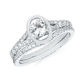 14k White Gold Bridal Set