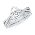 14k White Gold Bridal Set