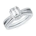 14k White Gold Bridal Set