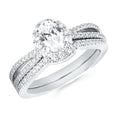 14k White Gold Bridal Set