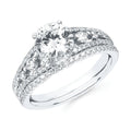 14k White Gold Bridal Set