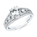 14k White Gold Bridal Set