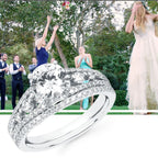 14k White Gold Bridal Set - Image 5