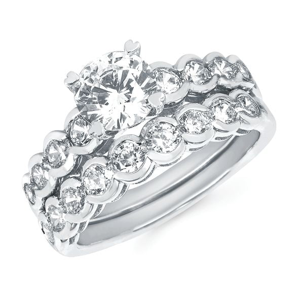 14k White Gold Bridal Set