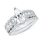 14k White Gold Bridal Set