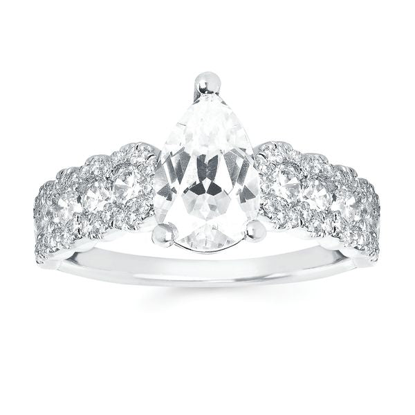 14k White Gold Bridal Set - Image 2