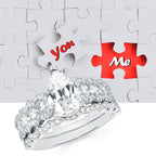 14k White Gold Bridal Set - Image 5