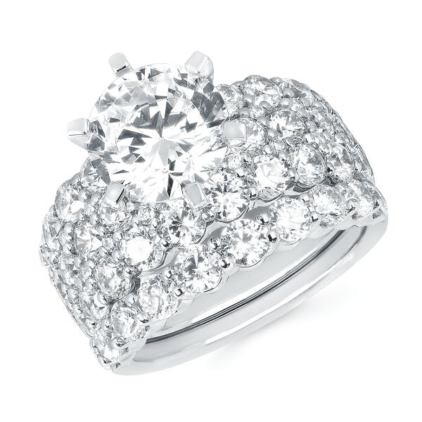 14k White Gold Bridal Set
