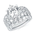 14k White Gold Bridal Set