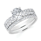 14k White Gold Bridal Set