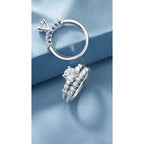 14k White Gold Bridal Set - Image 5