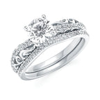 14k White Gold Bridal Set