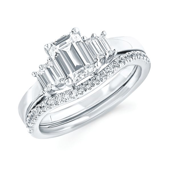 14k White Gold Bridal Set