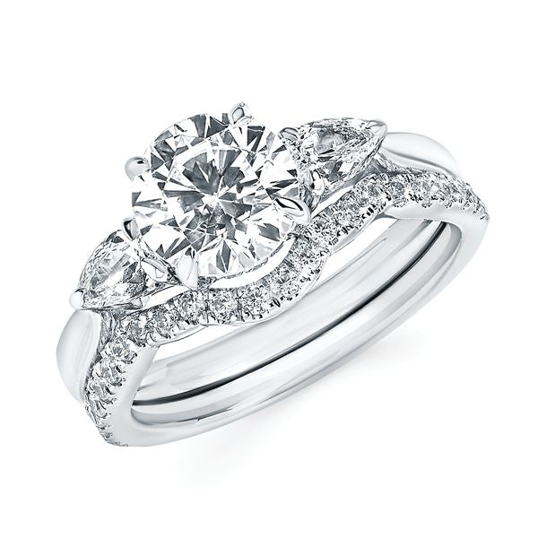 14k White Gold Bridal Set