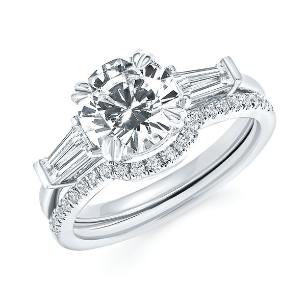 14k White Gold Bridal Set