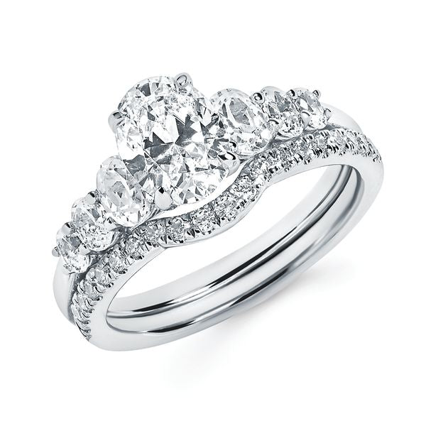 14k White Gold Bridal Set