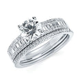14k White Gold Bridal Set
