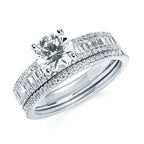 14k White Gold Bridal Set