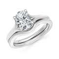 14k White Gold Bridal Set