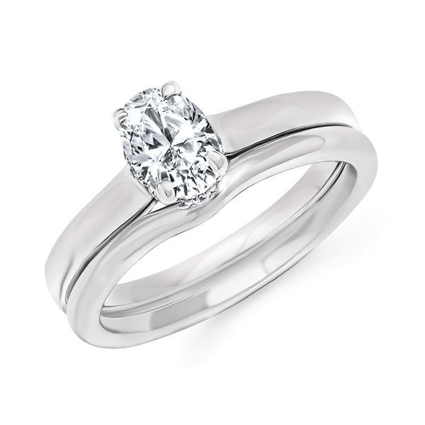 14k White Gold Bridal Set