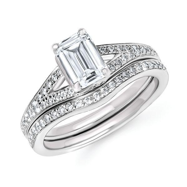 14k White Gold Bridal Set