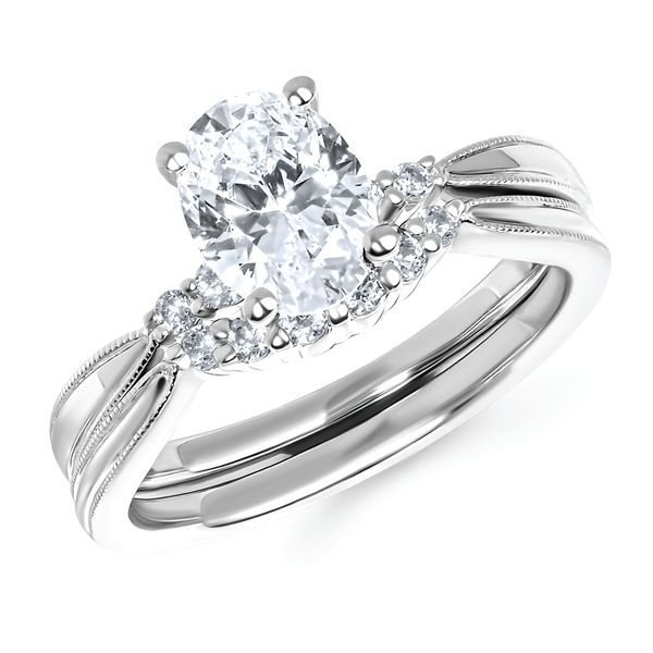 14k White Gold Bridal Set