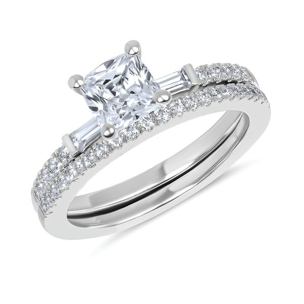14k White Gold Bridal Set