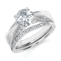 14k White Gold Bridal Set