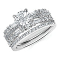 14k White Gold Bridal Set