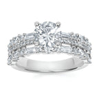 14k White Gold Bridal Set - Image 2