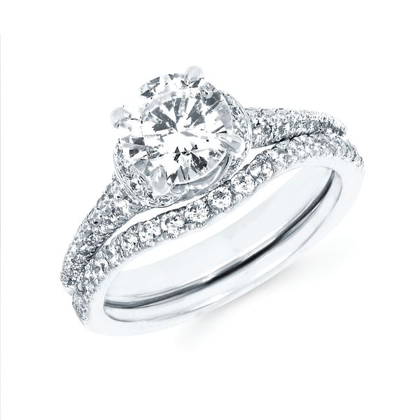 14k White Gold Bridal Set