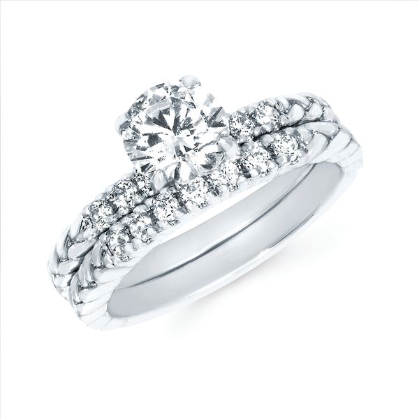 14k White Gold Bridal Set