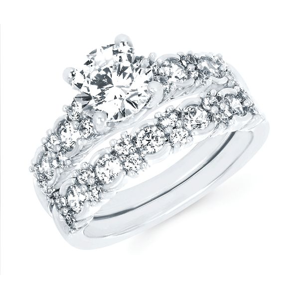 14k White Gold Bridal Set