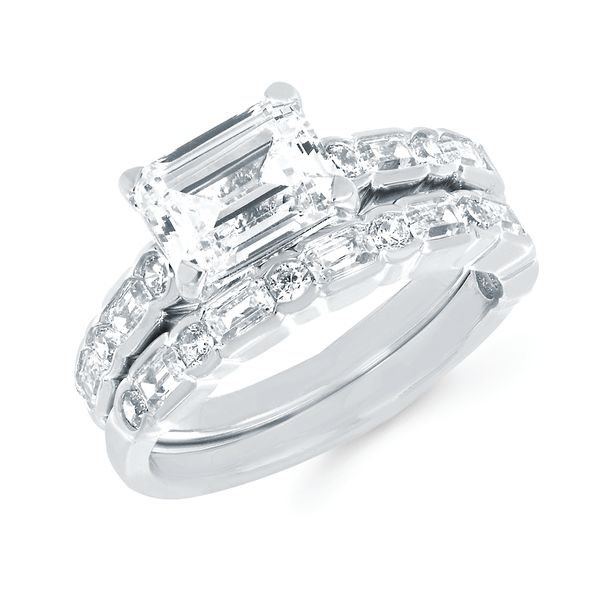 14k White Gold Bridal Set