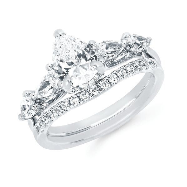 14k White Gold Bridal Set
