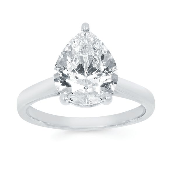 14k White Gold Engagement Ring