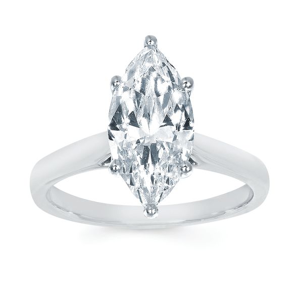 14k White Gold Engagement Ring