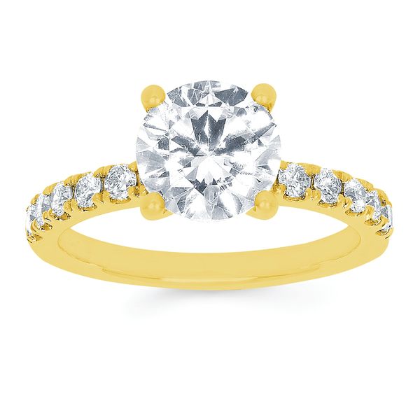 14k White Gold Engagement Ring