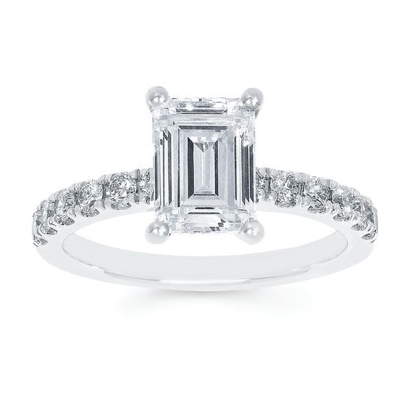 14k White Gold Engagement Ring