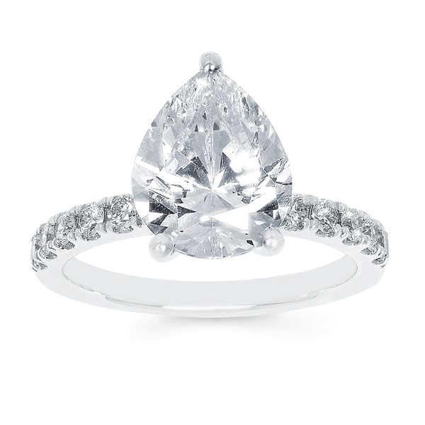 14k White Gold Engagement Ring