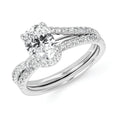14k White Gold Bridal Set