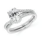 14k White Gold Bridal Set